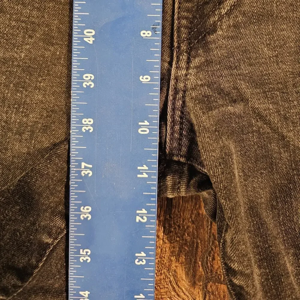 True Religion Jeans Mens 38 Black Fade Ricky Relaxed Straight Pockets Stretch